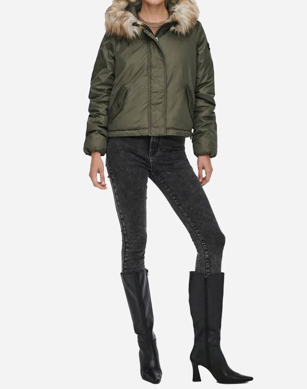 ΑΝΔΡΑΣ ONLY MISTY FAUX FUR HOODED ΜΠΟΥΦΑΝ ΓΥΝΑΙΚΕΙΟ Khaki 3 ΑΝΔΡΑΣ ONLY MISTY FAUX FUR HOODED ΜΠΟΥΦΑΝ ΓΥΝΑΙΚΕΙΟ Khaki