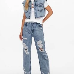 ΑΝΔΡΑΣ ONLY ONLREX LIFE LS DNM WAISTCOAT GOU DenimBlue -ΓΥΝΑΙΚΑ ΡΟΥΧΑ ΠΑΝΩΦΟΡΙΑ Εκπτώσεις 3410AONLY3540002 DenimBlue 4