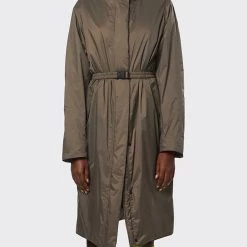 ΑΝΔΡΑΣ RAINS Long Padded Nylon W Coat Brown