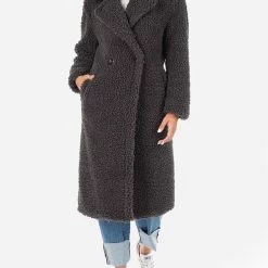 ΑΝΔΡΑΣ UGG ΜΠΟΥΦΑΝ W GERTRUDE LONG TEDDY COAT DarkSlateGrey