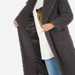 ΑΝΔΡΑΣ UGG ΜΠΟΥΦΑΝ W GERTRUDE LONG TEDDY COAT DarkSlateGrey -ΓΥΝΑΙΚΑ ΡΟΥΧΑ ΠΑΝΩΦΟΡΙΑ Εκπτώσεις 3510A0UGG3120001 DarkSlateGrey 3