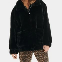 ΑΝΔΡΑΣ UGG ΜΠΟΥΦΑΝ W KIANNA FAUX FUR JACKET Black