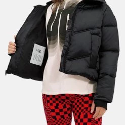 ΑΝΔΡΑΣ UGG ΜΠΟΥΦΑΝ Ronney Cropped Puffer Jacket Black -ΓΥΝΑΙΚΑ ΡΟΥΧΑ ΠΑΝΩΦΟΡΙΑ Εκπτώσεις 3510A0UGG3120003 Black 5