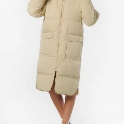 ΑΝΔΡΑΣ BODY ACTION UNISEX OVERSIZED LONGLINE PADDED COAT Biege