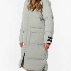 ΑΝΔΡΑΣ BODY ACTION UNISEX OVERSIZED LONGLINE PADDED COAT Gray