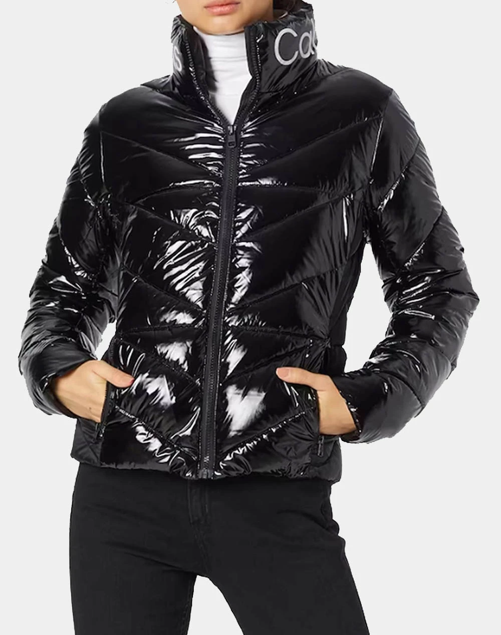 ΑΝΔΡΑΣ CALVIN KLEIN CHEVRON QUILT FITTED LW JACKET Black 3 ΑΝΔΡΑΣ CALVIN KLEIN CHEVRON QUILT FITTED LW JACKET Black