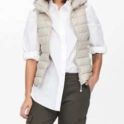 ΑΝΔΡΑΣ ONLY ΜΠΟΥΦΑΝ ONLNEWTAHOE HOOD WAISTCOAT OTW NOOS Gray