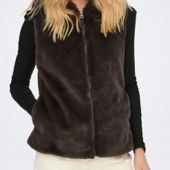ΑΝΔΡΑΣ ONLY ΓΙΛΕΚΟ ONLMALOU FAUX FUR WAISTCOAT CC OTW Chocolate
