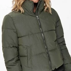 ΑΝΔΡΑΣ ONLY ΜΠΟΥΦΑΝ ONLDOLLY SHORT PUFFER JACKET OTW NOOS Olive -ΓΥΝΑΙΚΑ ΡΟΥΧΑ ΠΑΝΩΦΟΡΙΑ Εκπτώσεις 3510AONLY3120022 Olive 3