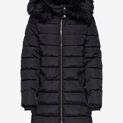 ΑΝΔΡΑΣ ONLY ΜΠΟΥΦΑΝ ONLCAMILLA QUILTED FUR HOOD COAT CC OTW Black