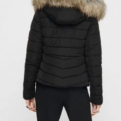 ΑΝΔΡΑΣ ONLY ΜΠΟΥΦΑΝ ONLNEWELLAN QUILTED HOOD JACKET CC OTW Black -ΓΥΝΑΙΚΑ ΡΟΥΧΑ ΠΑΝΩΦΟΡΙΑ Εκπτώσεις 3510AONLY3120034 Black 2