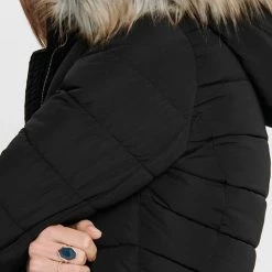 ΑΝΔΡΑΣ ONLY ΜΠΟΥΦΑΝ ONLNEWELLAN QUILTED HOOD JACKET CC OTW Black -ΓΥΝΑΙΚΑ ΡΟΥΧΑ ΠΑΝΩΦΟΡΙΑ Εκπτώσεις 3510AONLY3120034 Black 3