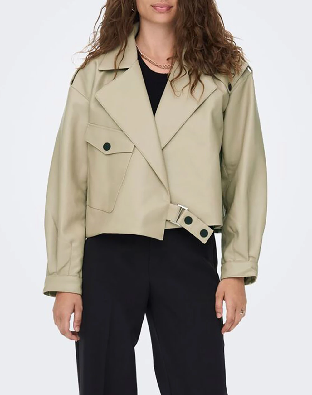 ΑΝΔΡΑΣ ONLY ΜΠΟΥΦΑΝ ONLSMOKEY FAUX LEATHER JACKET OTW Cream 3 ΑΝΔΡΑΣ ONLY ΜΠΟΥΦΑΝ ONLSMOKEY FAUX LEATHER JACKET OTW Cream