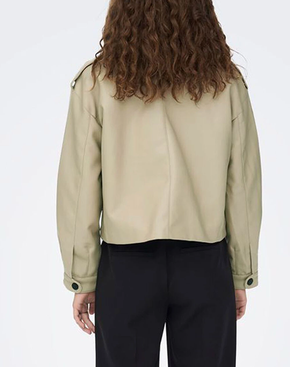 ΑΝΔΡΑΣ ONLY ΜΠΟΥΦΑΝ ONLSMOKEY FAUX LEATHER JACKET OTW Cream 4 ΑΝΔΡΑΣ ONLY ΜΠΟΥΦΑΝ ONLSMOKEY FAUX LEATHER JACKET OTW Cream - Image 2