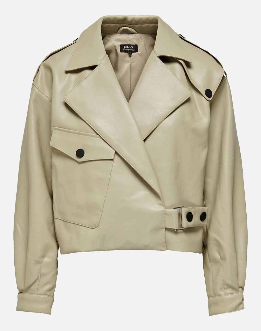 ΑΝΔΡΑΣ ONLY ΜΠΟΥΦΑΝ ONLSMOKEY FAUX LEATHER JACKET OTW Cream 5 ΑΝΔΡΑΣ ONLY ΜΠΟΥΦΑΝ ONLSMOKEY FAUX LEATHER JACKET OTW Cream - Image 3