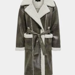 ΑΝΔΡΑΣ ONLY ΠΑΛΤΟ ONLKAREN FAUX LEATHER BONDED COAT OTW Khaki