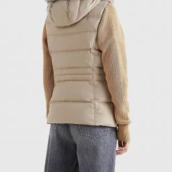 ΑΝΔΡΑΣ TOMMY HILFIGER ΜΠΟΥΦΑΝ ΑΜΑΝΙΚΟ TYRA DOWN VEST WITH FUR Biege -ΓΥΝΑΙΚΑ ΡΟΥΧΑ ΠΑΝΩΦΟΡΙΑ Εκπτώσεις 3510ATOMM3110017 Biege 2