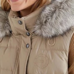 ΑΝΔΡΑΣ TOMMY HILFIGER ΜΠΟΥΦΑΝ ΑΜΑΝΙΚΟ TYRA DOWN VEST WITH FUR Biege -ΓΥΝΑΙΚΑ ΡΟΥΧΑ ΠΑΝΩΦΟΡΙΑ Εκπτώσεις 3510ATOMM3110017 Biege 4