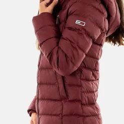 ΑΝΔΡΑΣ TOMMY HILFIGER ΜΠΟΥΦΑΝ TJW BASIC HOODED DOWN JACKET DarkRed -ΓΥΝΑΙΚΑ ΡΟΥΧΑ ΠΑΝΩΦΟΡΙΑ Εκπτώσεις 3510ATOMM3120019 DarkRed 3