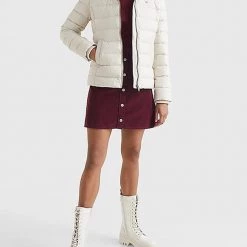 ΑΝΔΡΑΣ TOMMY HILFIGER ΜΠΟΥΦΑΝ TJW BASIC HOODED DOWN JACKET Ecru -ΓΥΝΑΙΚΑ ΡΟΥΧΑ ΠΑΝΩΦΟΡΙΑ Εκπτώσεις 3510ATOMM3120019 Ecru 3