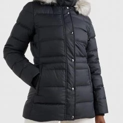 ΑΝΔΡΑΣ TOMMY HILFIGER ΜΠΟΥΦΑΝ TYRA DOWN JKT WITH FUR Black