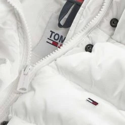 ΑΝΔΡΑΣ TOMMY HILFIGER ΜΠΟΥΦΑΝ TJW HOODED WAISTED JACKET White -ΓΥΝΑΙΚΑ ΡΟΥΧΑ ΠΑΝΩΦΟΡΙΑ Εκπτώσεις 3510ATOMM3120026 White 4