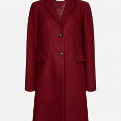 ΑΝΔΡΑΣ TOMMY HILFIGER ΠΑΛΤΟ WOOL BLEND CLASSIC COAT DarkRed
