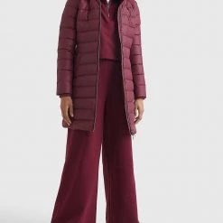 ΑΝΔΡΑΣ TOMMY HILFIGER ΜΠΟΥΦΑΝ TJW ESSENTIAL HOODED DOWN COAT Bordeux -ΓΥΝΑΙΚΑ ΡΟΥΧΑ ΠΑΝΩΦΟΡΙΑ Εκπτώσεις 3510ATOMM3500037 Bordeux 4