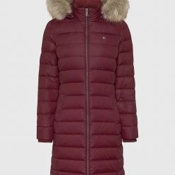 ΑΝΔΡΑΣ TOMMY HILFIGER ΜΠΟΥΦΑΝ TJW ESSENTIAL HOODED DOWN COAT Bordeux -ΓΥΝΑΙΚΑ ΡΟΥΧΑ ΠΑΝΩΦΟΡΙΑ Εκπτώσεις 3510ATOMM3500037 Bordeux 5