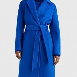 ΑΝΔΡΑΣ TOMMY HILFIGER ΠΑΛΤΟ WOOL BLEND DB BELTED COAT RoyalBlue