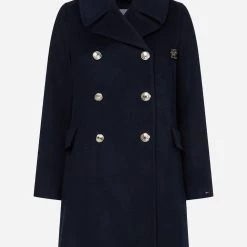 ΑΝΔΡΑΣ TOMMY HILFIGER ΠΑΛΤΟ WOOL BLEND DB LONG PEACOAT NavyBlue