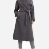 ΑΝΔΡΑΣ TOMTAILOR BELTED LONG COAT ΜΠΟΥΦΑΝ ΓΥΝΑΙΚΕΙΟ DarkGray