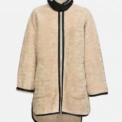 ΑΝΔΡΑΣ TRUSSARDI 56S008111T005466 COAT FAKE FUR ΠΑΛΤΟ ΓΥΝΑΙΚΕΙΟ Biege