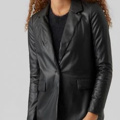 ΑΝΔΡΑΣ VERO MODA ΜΠΟΥΦΑΝ VMOLYMPIA LS SINGLE LOOSE PL BLAZER NOOS JetBlack