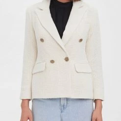 ΑΝΔΡΑΣ VERO MODA ΣΑΚΚΑΚΙ VMJILLSIF SOLID LS SLIM BLAZER OffWhite