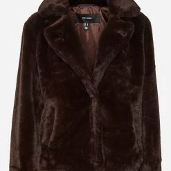 ΑΝΔΡΑΣ VERO MODA ΠΑΛΤΟ VMSUIALISON SHORT FAUX FUR JACKET BOOS DarkBrown