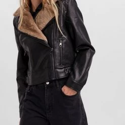 ΑΝΔΡΑΣ VERO MODA ΜΠΟΥΦΑΝ VMHAILEY SHORT COATED JACKET Black