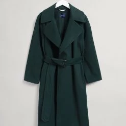 ΑΝΔΡΑΣ GANT ΠΑΛΤΟ D1. WOOL BLEND BELTED COAT MediumForestGreen
