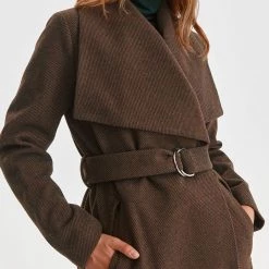 ΑΝΔΡΑΣ TOP SECRET LADY''S COAT SPZ0626#G# DarkBrown -ΓΥΝΑΙΚΑ ΡΟΥΧΑ ΠΑΝΩΦΟΡΙΑ Εκπτώσεις 3510P0TOP3500004 DarkBrown 4