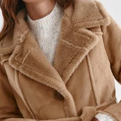 ΑΝΔΡΑΣ TOP SECRET LADY''S COAT SPZ0628#G# Biege -ΓΥΝΑΙΚΑ ΡΟΥΧΑ ΠΑΝΩΦΟΡΙΑ Εκπτώσεις 3510P0TOP3500005 Biege 4