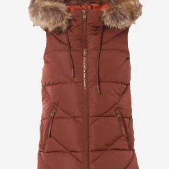 ΑΝΔΡΑΣ FUNKY BUDDHA Καπιτονέ γιλέκο με γούνα στην κουκούλα DarkBrown -ΓΥΝΑΙΚΑ ΡΟΥΧΑ ΠΑΝΩΦΟΡΙΑ Εκπτώσεις 3510PFUNK3110002 DarkBrown 3