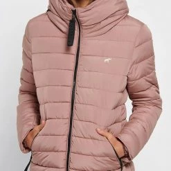 ΑΝΔΡΑΣ FUNKY BUDDHA Καπιτονέ μπουφάν με κρυφή κουκούλα DeepPink