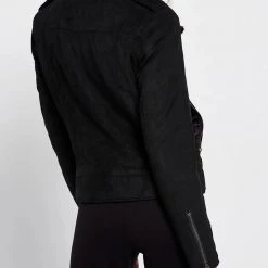 ΑΝΔΡΑΣ FUNKY BUDDHA Biker μπουφάν σε όψη Suede Black -ΓΥΝΑΙΚΑ ΡΟΥΧΑ ΠΑΝΩΦΟΡΙΑ Εκπτώσεις 3510PFUNK3120008 Black 2