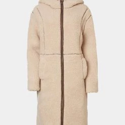ΑΝΔΡΑΣ FUNKY BUDDHA Loose Fit παλτό με γούνα Biege -ΓΥΝΑΙΚΑ ΡΟΥΧΑ ΠΑΝΩΦΟΡΙΑ Εκπτώσεις 3510PFUNK3500001 Biege 3