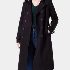 ΑΝΔΡΑΣ MEXX Double Breasted Cotton Trenchcoat Black