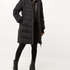ΑΝΔΡΑΣ MEXX Midi Length Hooded Padded Jacket Women Black -ΓΥΝΑΙΚΑ ΡΟΥΧΑ ΠΑΝΩΦΟΡΙΑ Εκπτώσεις 3510PMEXX3120007 Black 3