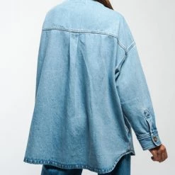 ΑΝΔΡΑΣ STAFF Iva Wmn Over Jacket JeanBlue -ΓΥΝΑΙΚΑ ΡΟΥΧΑ ΠΑΝΩΦΟΡΙΑ Εκπτώσεις 3510PSTAF3120018 JeanBlue 2