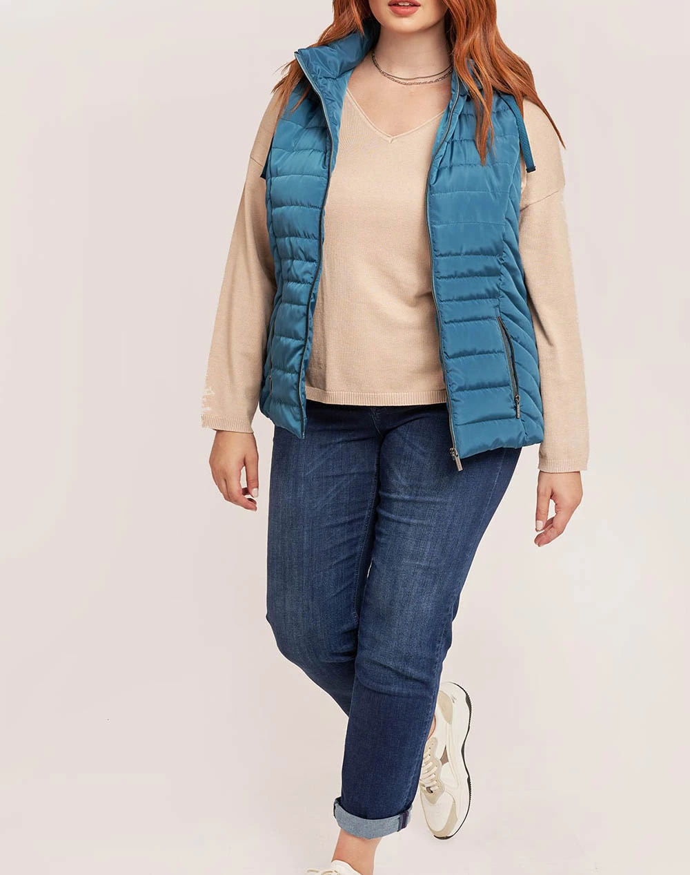 ΑΝΔΡΑΣ PARABITA Μπουφάν αμάνικο με κουκούλα Petrol 5 ΑΝΔΡΑΣ PARABITA Μπουφάν αμάνικο με κουκούλα Petrol - Image 3