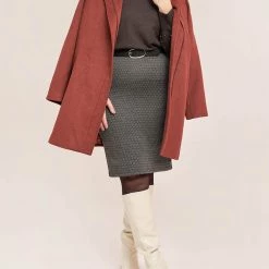 ΑΝΔΡΑΣ PARABITA Παλτό Midi με φερμουάρ Brown