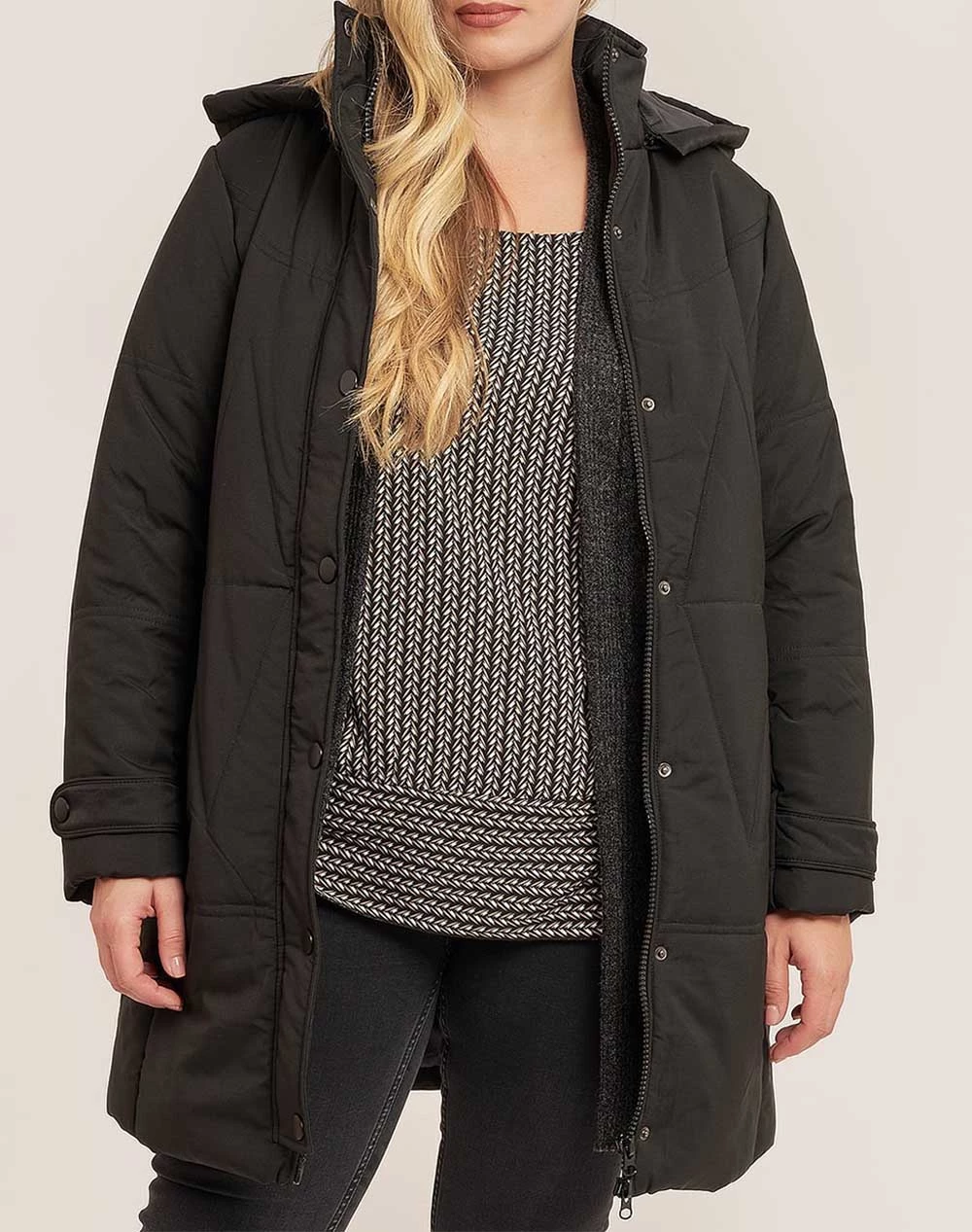 ΑΝΔΡΑΣ PARABITA Μπουφάν με κουκουλα Black 3 ΑΝΔΡΑΣ PARABITA Μπουφάν με κουκουλα Black